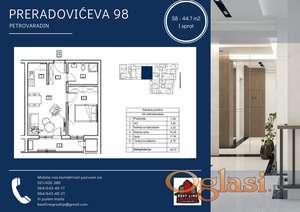 S8 - 44.70 m2 - JEDNOIPOSOBAN STAN U IZGRADNJI! PRERADOVIĆEVA 98 - PETROVARADIN, NOVI SAD!